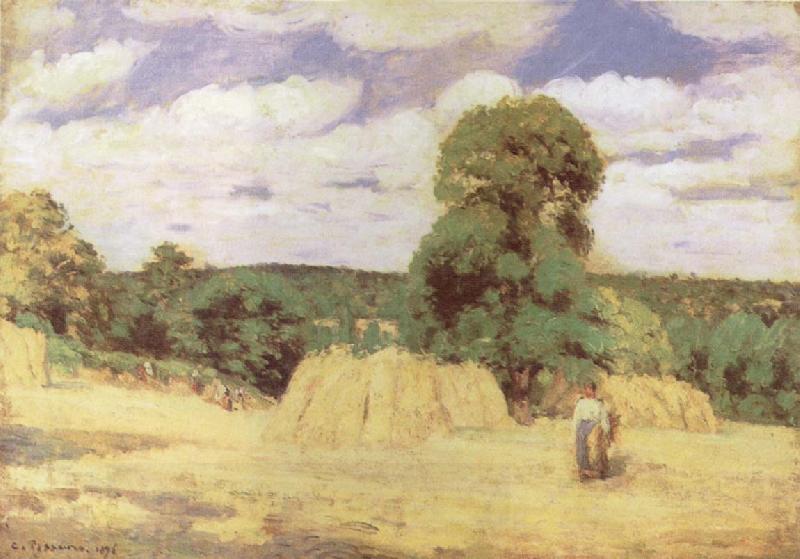 Camille Pissarro Harvest at Monfoucault China oil painting art